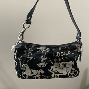 Coach Black and Cream shoulder bag